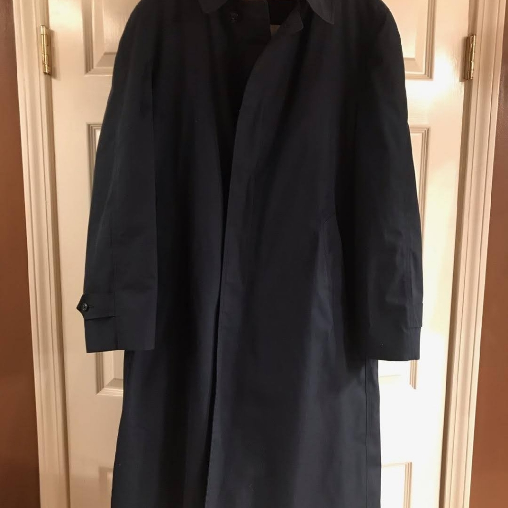 London Fog premium rain overcoat.